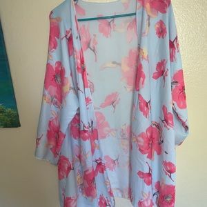 cover up blue with pink flowers
